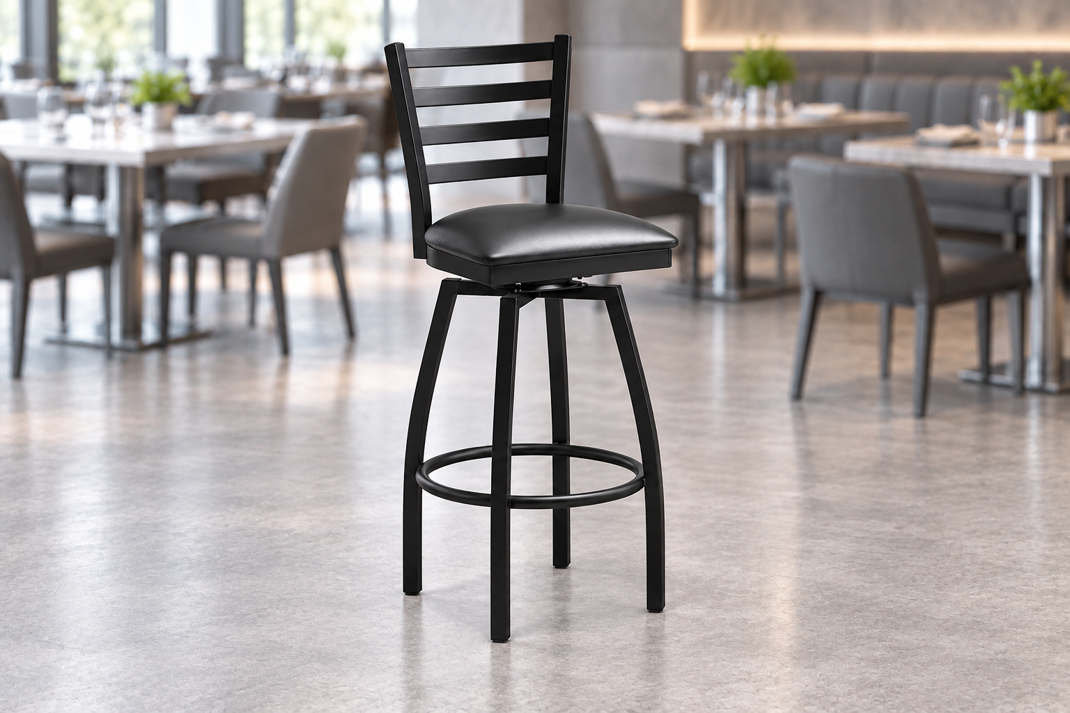 Bar Height Metal Ladder Swivel Chair equipment