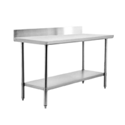 ALL STAINLESS STEEL WORKTABLES WITH BACKSPLASH