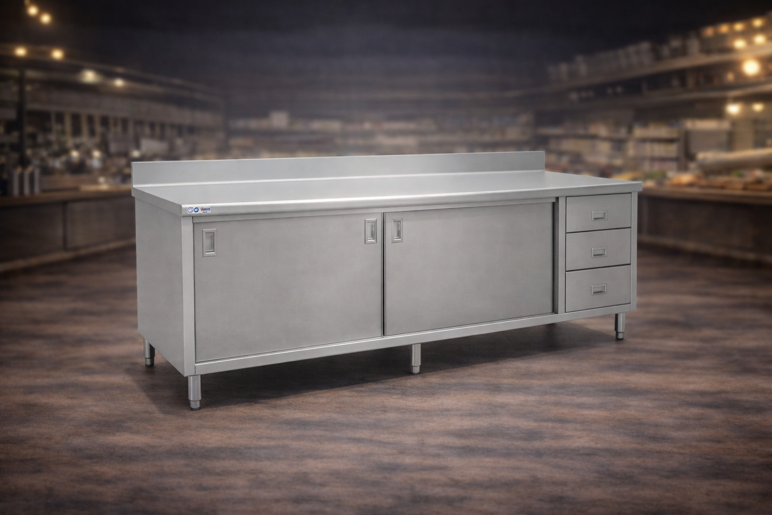 Cabinets with Drawers and Backsplash