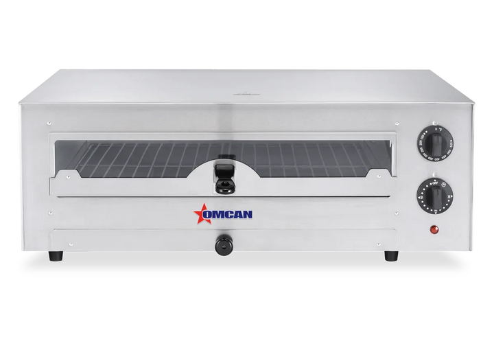 Omcan  CE-CN-0016G 24″ Single Chamber Electric Pizza Oven with Glass Door for 16″ Pizza – 120V, 1700W - Continental Restaurant Equipment