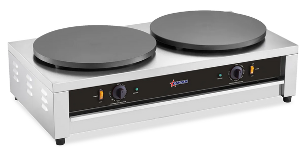 Omcan  CE-CN-0400D 16″ Dual Electric Cast Iron Crepe Maker – 120 V, 2 x 1750W