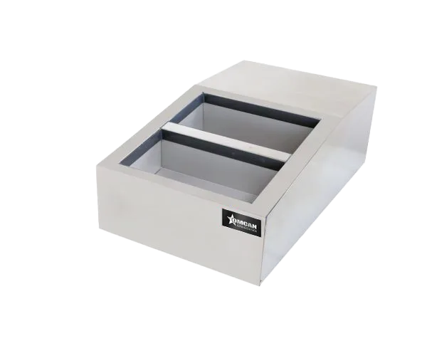 Omcan  RS-CN-0004 15″ Countertop Refrigerated Prep Rail with 4 x GN 1/6 Pans Capacity - Continental Restaurant Equipment