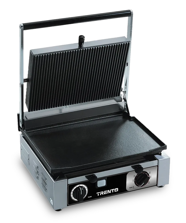 Omcan  PG-IT-0381 Panini Grill 10″ X 15″ Single Rib/Smooth 120V/60/1 ETL cETLus - Continental Restaurant Equipment