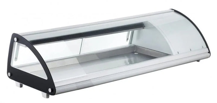 Omcan  RS-CN-0043-SC 45″ Refrigerated Sushi Showcase with Curved Glass and 1.5cu.ft. / 42L Capacity – 110V, 180W - Continental Restaurant Equipment