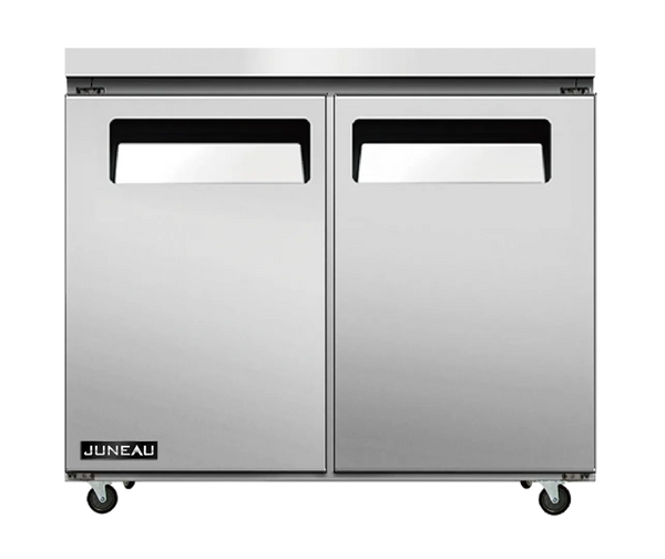 Omcan  RE-TH-0008-HC Juneau 36″ Undercounter Refrigerator Two Door Stainless Steel, 4.9 cu.ft. Capacity, 115 V, 510 W