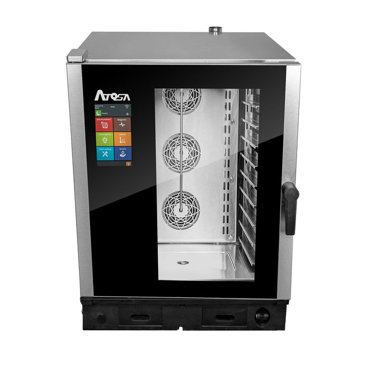 Atosa AEC-1021E Smart Touch Combi Oven Electric 10” Smart Touch Screen - Continental Restaurant Equipment