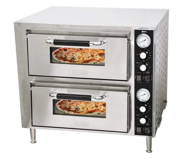Omcan  PE-CN-3200-D Countertop Double Quartz Pizza Oven - Continental Restaurant Equipment