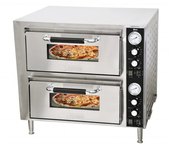 Omcan  PE-CN-3200-D Countertop Double Quartz Pizza Oven - Continental Restaurant Equipment