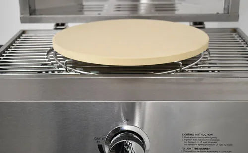 Omcan  CE-CN-0748 Stainless Steel Propane Pizza Oven with Foldable Legs 12,000 BTU - Continental Restaurant Equipment