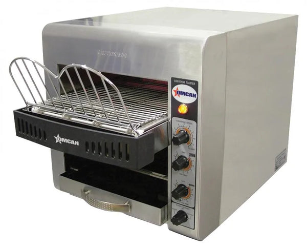 Omcan  CE-TW-0250 Stainless Steel Countertop Conveyor Toaster with 10″ Belt – 1800 W, 120 V