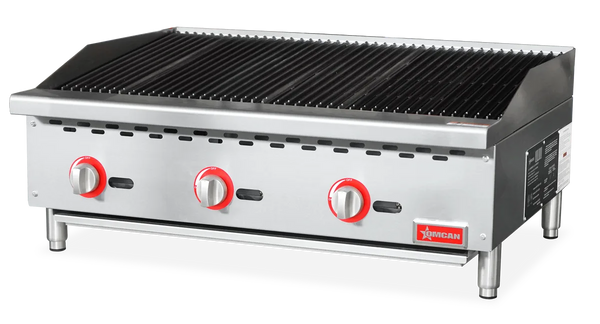 Omcan  CE-CN-CB36-M 36″ Radiant Gas Charbroiler, 3 burners, 105000 BTU