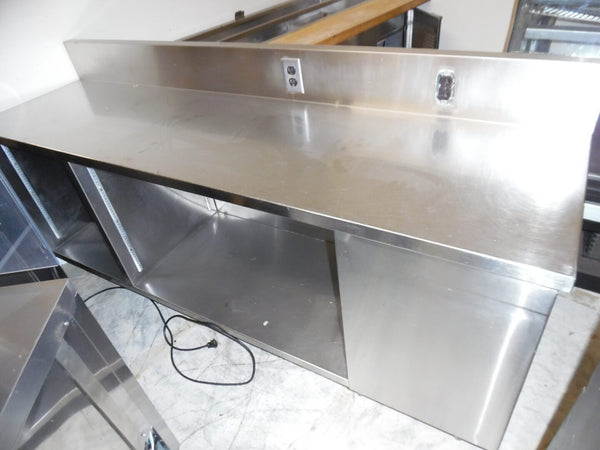 Used Stainless steel Back Counter with Back Splash  - Continental Restaurant Equipment