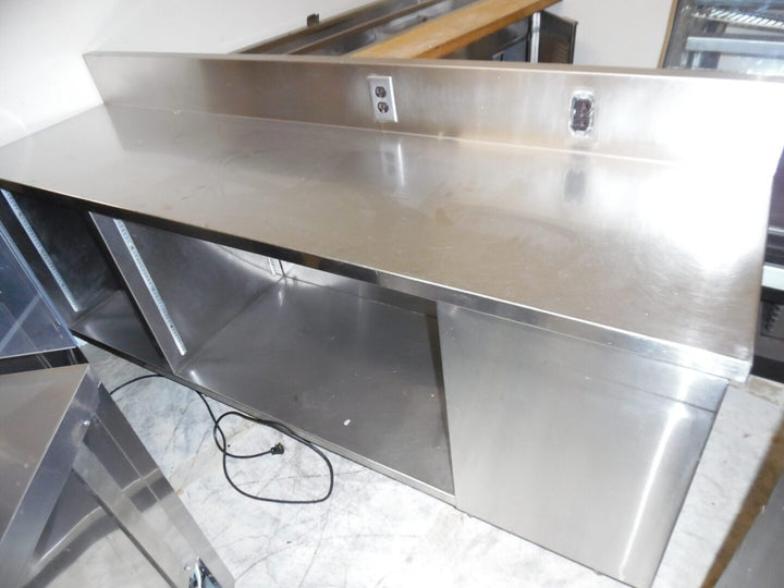 Used Stainless steel Back Counter with Back Splash  - Continental Restaurant Equipment