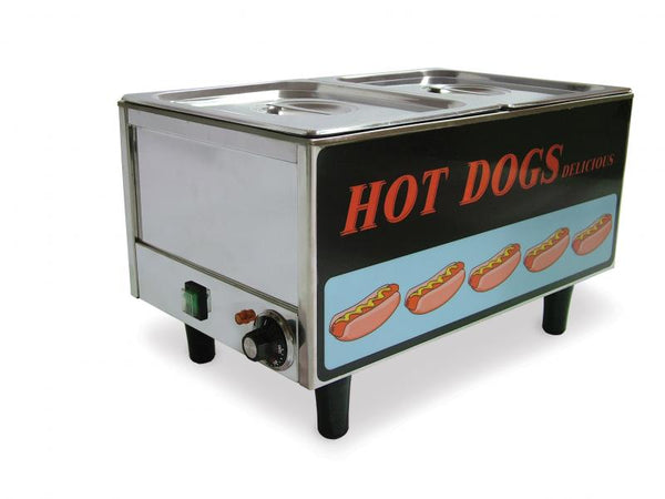 Stainless steel hot dog steamer and bun warmer item: 17133