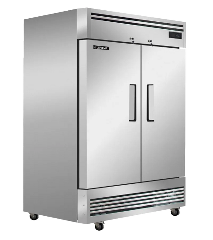 Omcan  FR-TH-1372-HC Juneau 54″ Reach-in Freezer 2-Door Stainless Steel 39 cu. ft. Capacity, 115 V, 630 W - Continental Restaurant Equipment