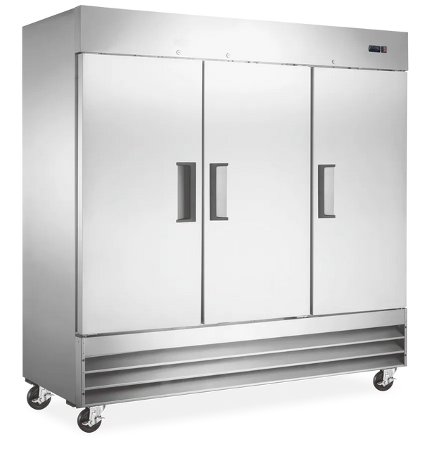 Omcan  FR-CN-2057-HC 81″ Reach-in Freezer 3-Door Stainless Steel 72 cu.ft/ 2040 L Capacity - Continental Restaurant Equipment