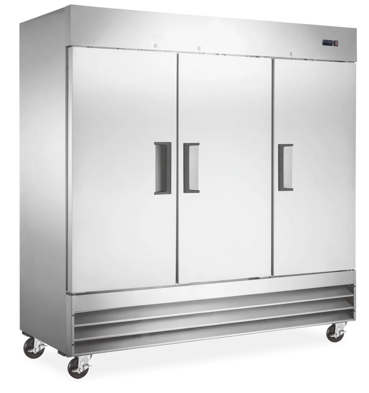 Omcan  FR-CN-2057-HC 81″ Reach-in Freezer 3-Door Stainless Steel 72 cu.ft/ 2040 L Capacity - Continental Restaurant Equipment