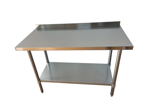 24″ x 36″ Stainless Steel Work Table with 2″ Backsplash