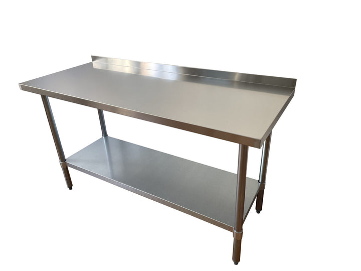 24″ x 60″ Stainless Steel Work Table with 2″ Backsplash - Continental Restaurant Equipment