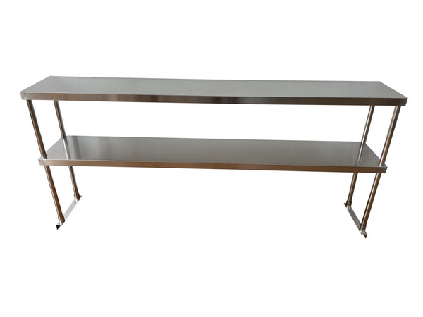 60-inch stainless steel double deck overshelf - Continental Restaurant Equipment