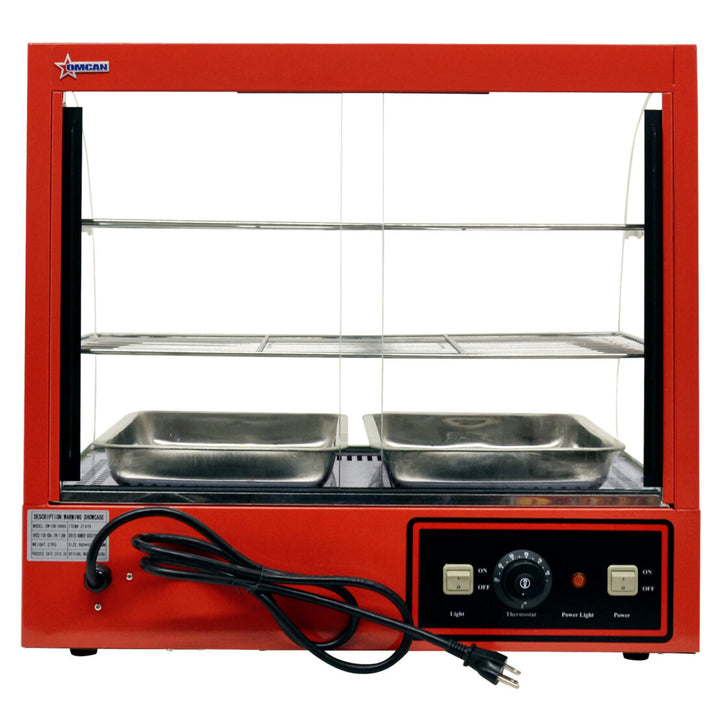 Omcan 21479 26-Inch Curved Glass Display Warmer With 1.2 KW - Continental Restaurant Equipment