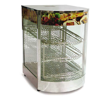 Omcan 21829 14-Inch Curved Glass Display Warmer With 0.85 KW - Continental Restaurant Equipment