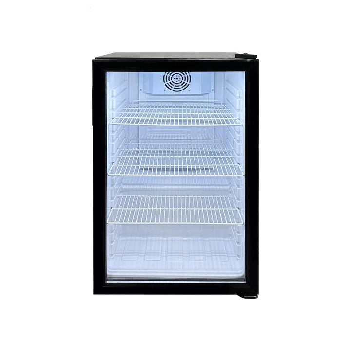 Omcan  RS-CN-0130 22″ Black Countertop Display Refrigerator with 4.5 cu.ft. (130 L)  Capacity – 110V, 95W - Continental Restaurant Equipment
