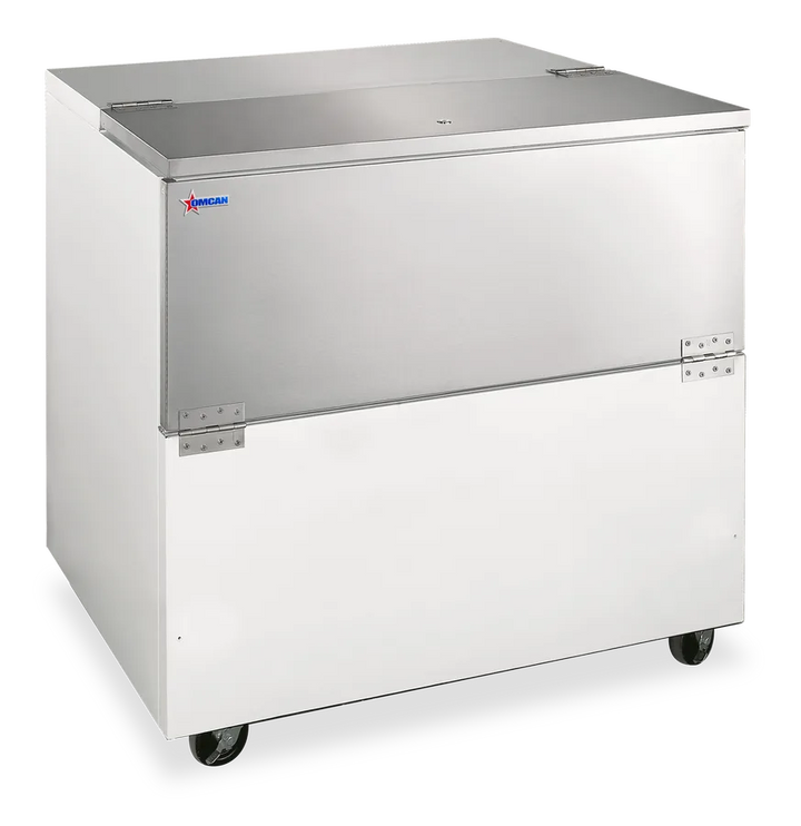 Omcan  RE-CN-0034-HC 34″ Milk Cooler with 12.4 cu.ft. (351 Liter) Capacity, Holds Up To 8 Milk Crates – 120 V, 240 W - Continental Restaurant Equipment