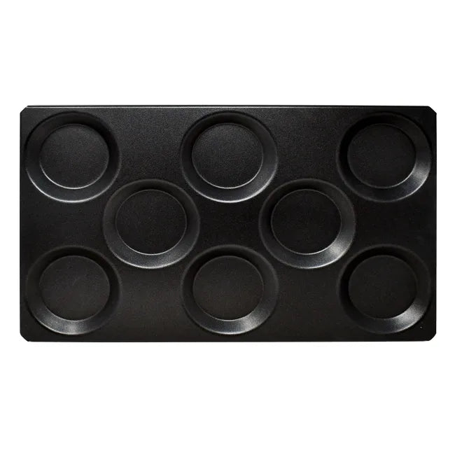 Omcan Full Size 12″ x 20″ Non-Stick Stainless Steel Multi-Baker Pan with 8 molds for Combi-Oven - Continental Restaurant Equipment