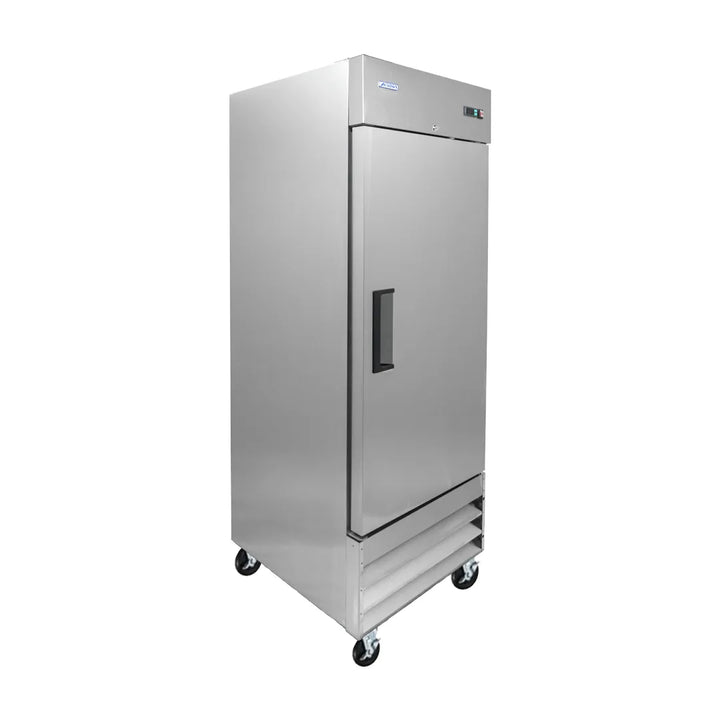Omcan  FR-CN-0737E-HC Aurora 29″ Reach-In Freezer, 1 Door, Stainless Steel, 21 cu.ft. (583 L) Capacity – 110V, 456W - Continental Restaurant Equipment