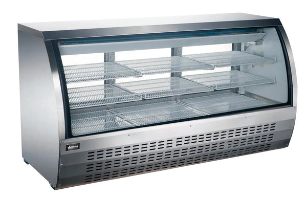 Omcan  RS-CN-0200-S 82″ Floor Refrigerated Showcase with Stainless Steel Exterior