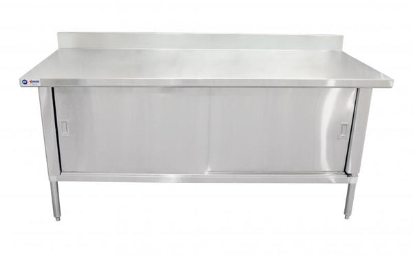 30″ x 60″ 304 stainless steel knock-down worktable with 4″ backsplash item: 24407 - Continental Restaurant Equipment