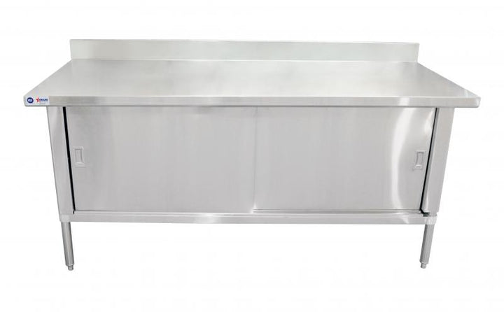 30″ x 48″ 304 stainless steel knock-down worktable with 4″ backsplash item: 24406 - Continental Restaurant Equipment