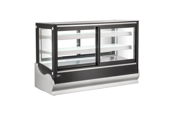 Omcan  RE-CN-325B 60” Black Square Refrigerated Self-service Countertop Display Case, 325 L (11.4 cu.ft.), 110V / 60Hz / 1Ph