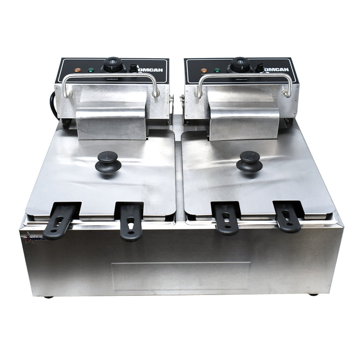 220 V Double table top electric fryer item: 39372 - Continental Restaurant Equipment