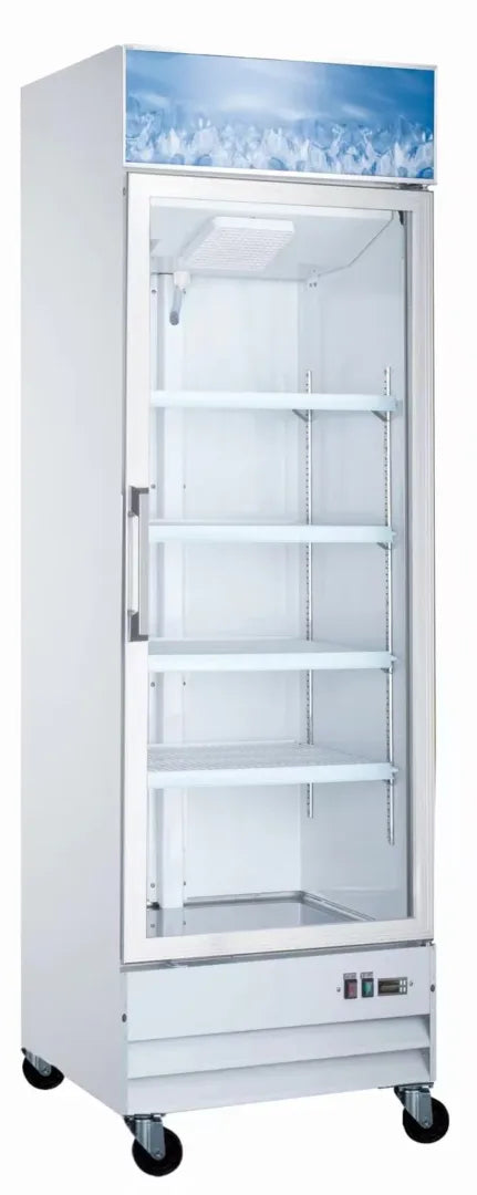 Omcan  FR-CN-0012-HC 27” Freezer Single Glass Door White 13 Cu.ft / 368 L