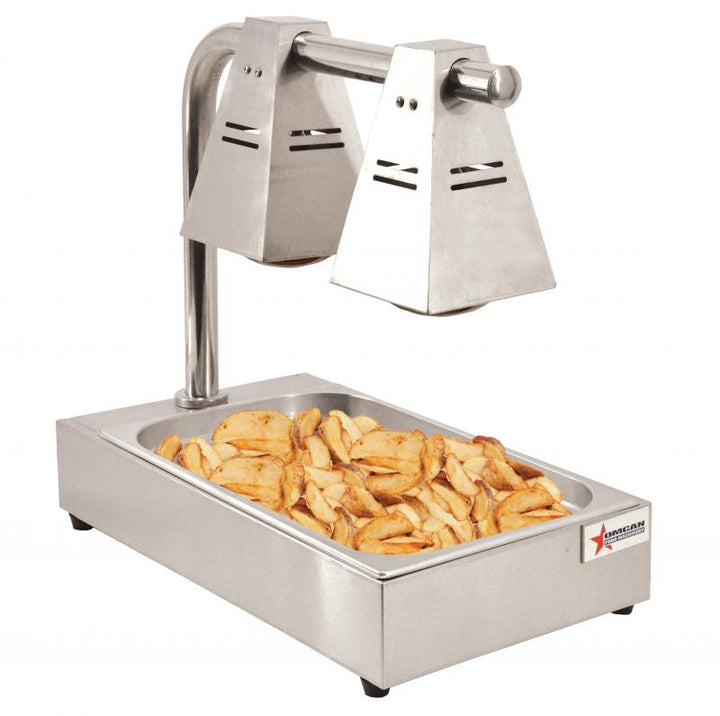 Double-bulb chip dump with tray and 275-watt infrared bulb item: 39601 - Continental Restaurant Equipment