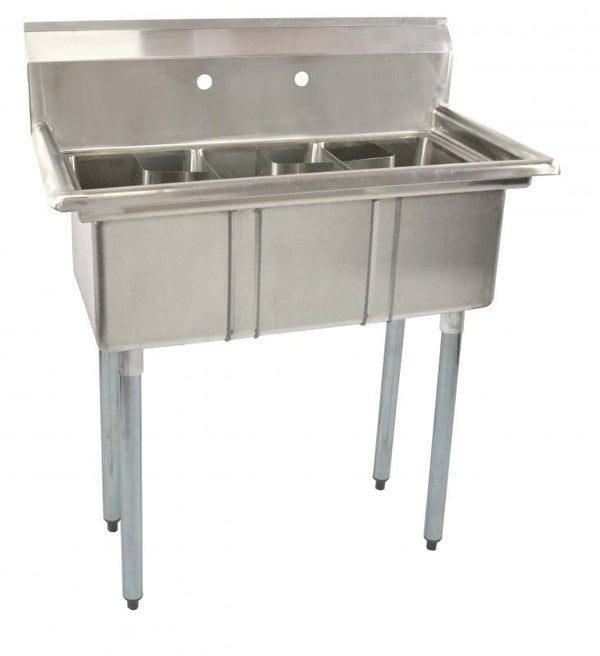 Omcan Canada 39761 Three (3) Compartment Sink - Continental Restaurant Equipment