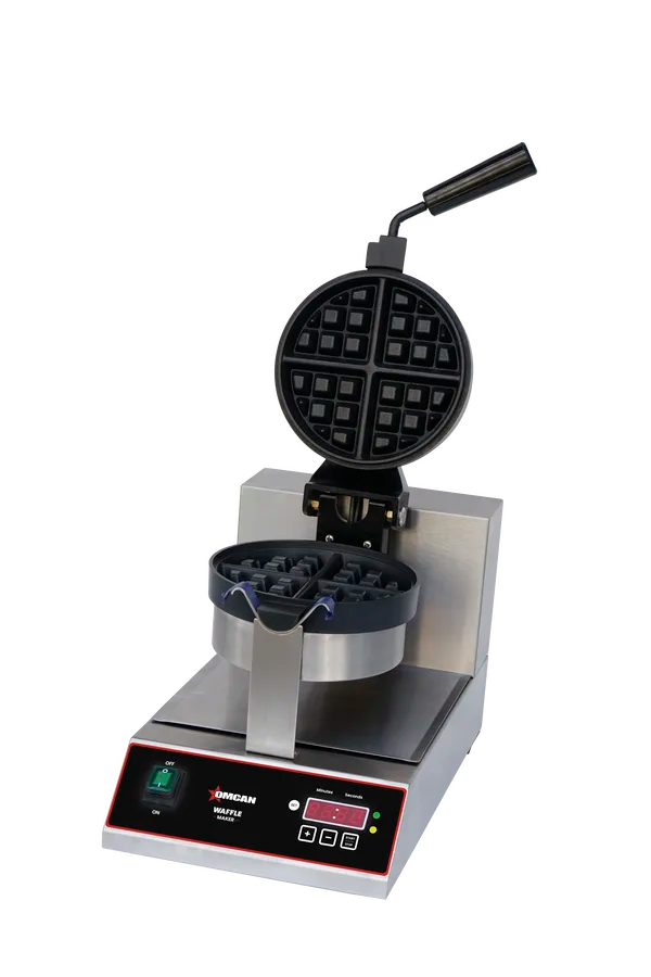 Omcan  CE-CN-0190 7 1/2” Single Belgian Waffle Maker with Digital Timer and Temperature Control