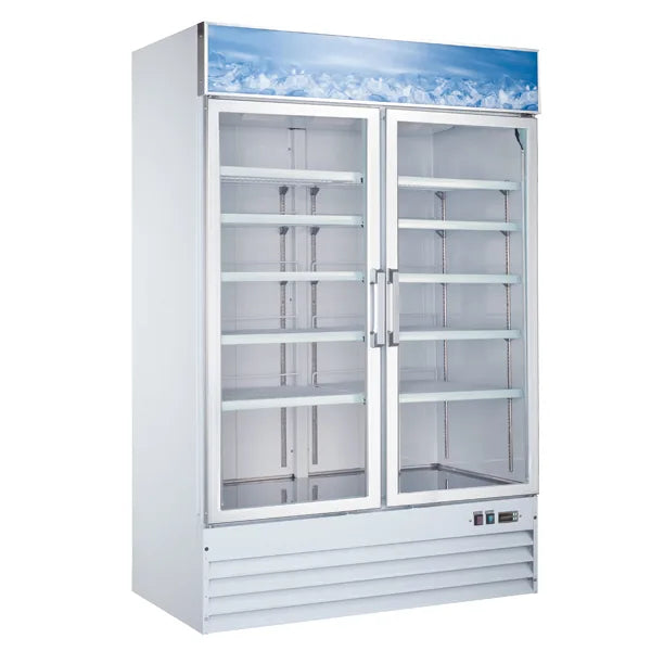 Omcan  FR-CN-0045-HC 53″ Freezer 2 Glass Door Glass White 45 cu.ft / 1270 L