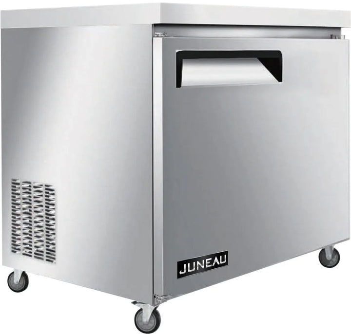 Omcan  FR-TH-0686-HC Juneau 27″ Undercounter Freezer Single Door Stainless Steel, 3.4 cu.ft. / 95 L Capacity, 115 V, 780 W - Continental Restaurant Equipment