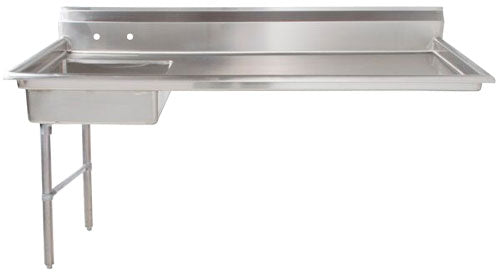 60-Inch Left Side Under Counter Dish Table Item: 40191 - Continental Restaurant Equipment