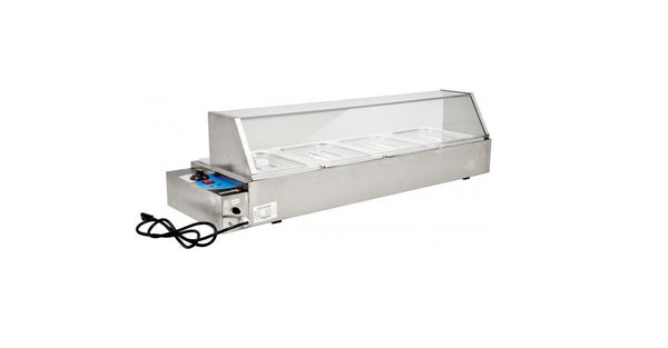 46-inch bain marie with 4 half-size pans and 1.5 kw item: 42157 - Continental Restaurant Equipment
