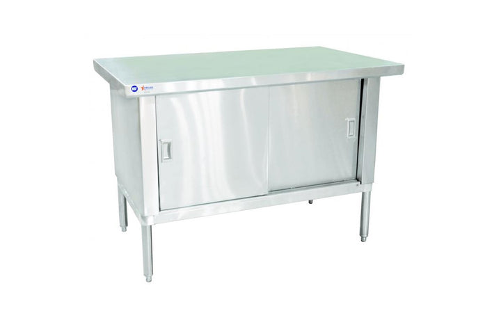30″ x 72″ 430 stainless steel knock-down worktable – overhang edge item: 24399 - Continental Restaurant Equipment