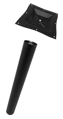 4.5″ diameter black column with 28.5″ height square top spider item: 43207 - Continental Restaurant Equipment