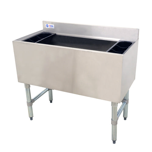 36-inch stainless steel insulated ice bin with 7 circuit post-mix cold plate item: 43478