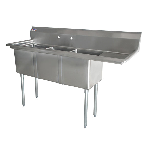 Omcan Canada 43757 Three (3) Compartment Sink - Continental Restaurant Equipment