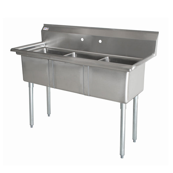 Omcan Canada 43758 Three (3) Compartment Sink - Continental Restaurant Equipment