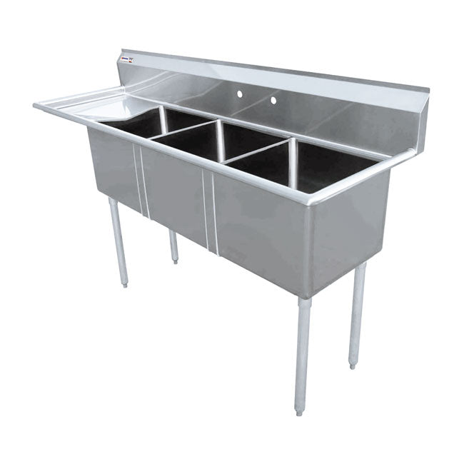 Omcan Canada 43764 Three (3) Compartment Sink - Continental Restaurant Equipment