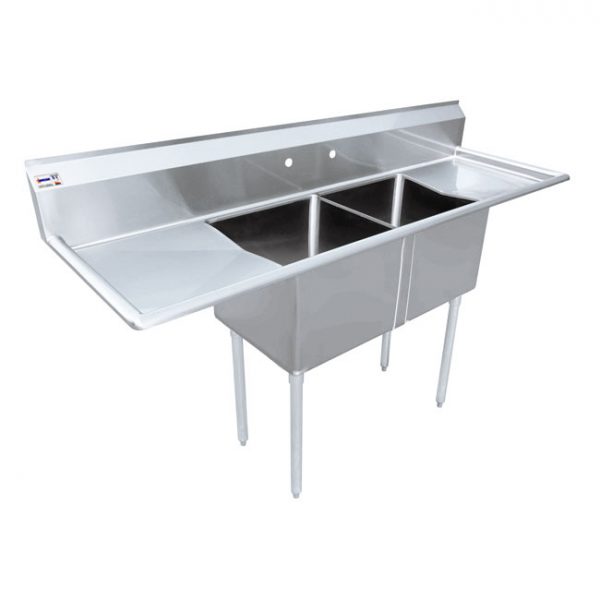 Omcan Canada 43767 Two (2) Compartment Sink - Continental Restaurant Equipment
